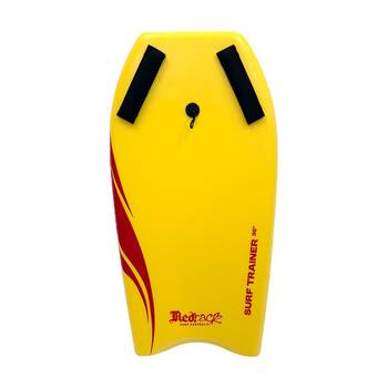 Redback Speed Grip Kids Surf Bodyboard W/ Padded Handles & Wrist Leash 36 In