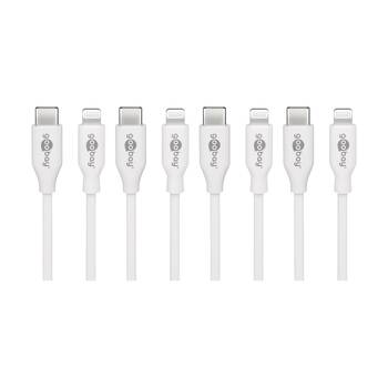 4PK Goobay USB-C to Lightning Cable 1M MFi Certified Apple certified - White