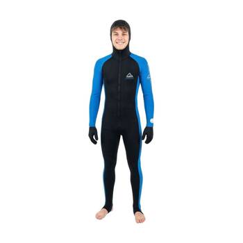 Adrenalin Hooded Lycra Stinger Suit UPF50+ UV Sun Protection Black/Blue