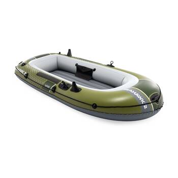 Intex Seahawk 2 Inflatable Boat Set W/ Deluxe Oars & Pump Green 236x114x41cm