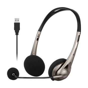 VERBATIM ClaritySound Wired Over Ear Headset USB-A Connected