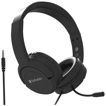 VERBATIM TruSound Wired Overear Headset W/ Active Noise Cancellation 3.5mm Jack