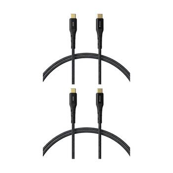 2PK VERBATIM USB-C to 240W Cable Charging Cord W/E-Marker Chip 120cm Black