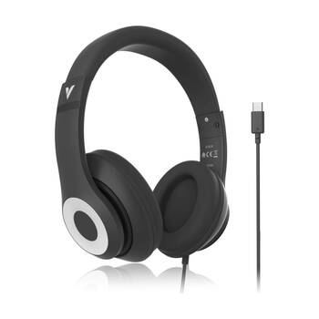 VERBATIM TruSound Wired Over Ear Headset W/ USB-C Connection Black
