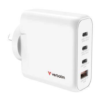 Verbatim 4-Port USB-A & USB-C GaN Wall Plug Phone/Device Charger 140W