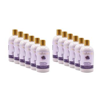 12PK Shea Moisture Strength & Colour Care Hair Shampoo 399ml Purple Rice Water