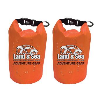 2PK Land & Sea Sports Australia Personal Dry Bag Waterproof Seal 1.5L Orange
