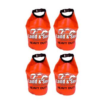 4PK Land & Sea Sports Australia Heavy Duty Dry Bag Roll-Down Clip Seal Red 5L