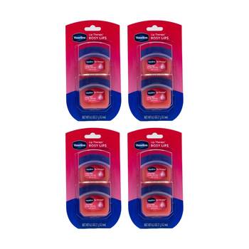 4x 2pc Vaseline Lip Therapy Rosy Lips Soft Pink Moisturising Balm