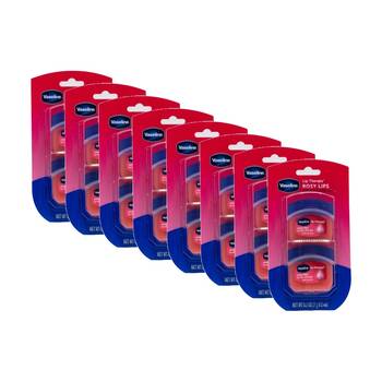 8x 2pc Vaseline Lip Therapy Rosy Lips Soft Pink Moisturising Balm