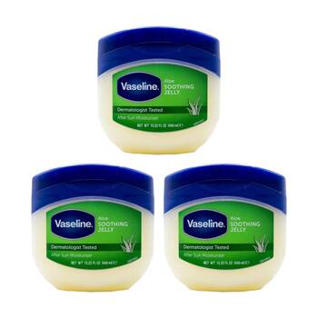 3PK Vaseline Aloe Soothing Jelly After Sun Moisturiser Skin Care 450ml