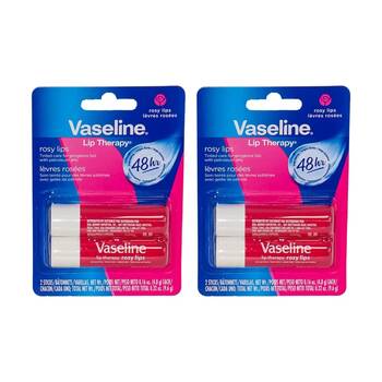 2x 2pc Vaseline Lip Therapy Rosy Lips 48H Hydration Pack Nourishment 4.8g