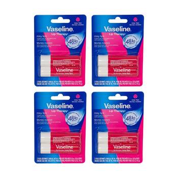 4x 2pc Vaseline Lip Therapy Rosy Lips 48H Hydration Pack Nourishment 4.8g