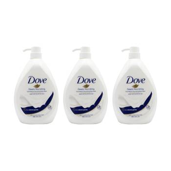 3PK Dove Deeply Nourishing Moisturising Formula Body Wash 1000ml