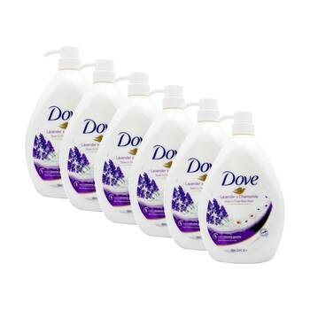 6PK Dove Body Wash Lavender Chamomile Microbiome Gentle Skin Care 1000mL