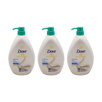 3PK Dove Body Wash Soothing Care Sensitive Skin Cleanse & Nourish 1000mL