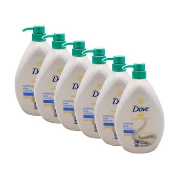 6PK Dove Body Wash Soothing Care Sensitive Skin Cleanse & Nourish 1000mL