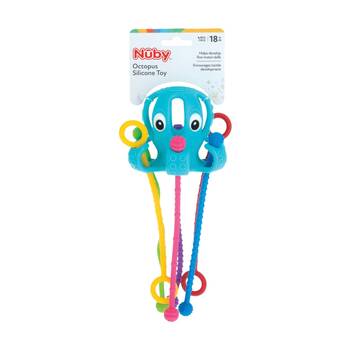 Nuby Octopus All Silicone Toy W/ Sensory Texture Tentacles Multicolour 18m+
