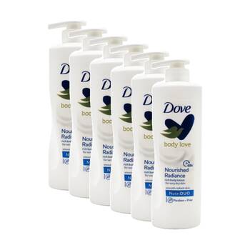 6PK Dove Body Love Nourished Radiance Rich Lotion For Dry Skin 400mL