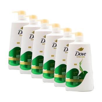 6PK Dove Ultra Care Fall Rescue For Weak Fragile Hair Shampoo Pump Bottle 680ml