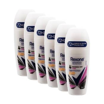 6PK Dove Women Advanced Protection 72H Roll On Antiperspirant Invisible Dry Pure