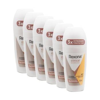 6PK Rexona 96H Antiperspirant Roll-On Deodorant Protection 90ml Summer Strength