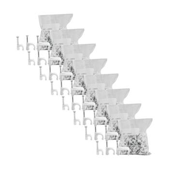 8PK 100pc 6mm Cable Clip To Suit Rg59 Round White RG59