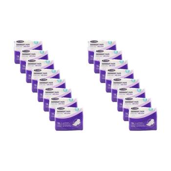 16x 12pc Real Care Overnight Pads Extra Long With Wings Absorbency Level 5 Pack
