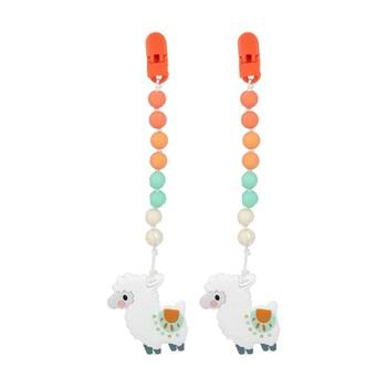 2x Nuby Silicone Baby/Infant Teether Toy W/ Pacifinder Clip Textured 3m+