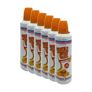 6PK Squeezy Cheez Nachos-Cheese In A Can Made W/ Real Cheese 227g