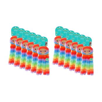 12x Paws And Claws Plush Crinkle Octo-Sloth Dog Chew/Cuddle/Tug Squeaker Toy Rainbow