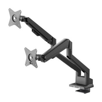 Goobay Monitor Mount Dual Gas PRO 17-32 Ergonomic Desk Arm - Black