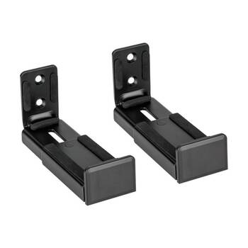 2pc Goobay Soundbar Wall Mount Universal Adjustable Speaker Bracket - Black
