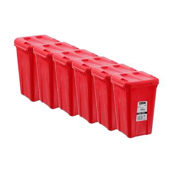 6x Boxsweden Skeep Indoor/Outdoor Durable Mini Wheelie Rubbish Bin 7L Assorted