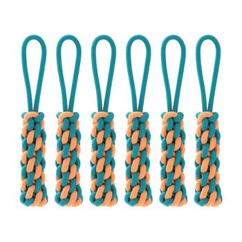 6PK Paws And Claws Rope Chew Pet Dog Toy Durable Knotted Assorted 29cm 110g