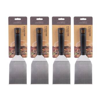 4PK Urban Grill Stainless Steel Wide Head BBQ Spatula W/ Long Handle