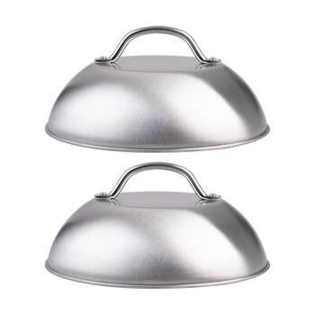 2PK Urban Grill Stainless Steel BBQ Cooking Cloche 22cm Diameter