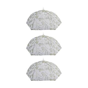 3PK Alfresco Lane Pop-Up Round Nylon Net Food Cover 40cm Diameter Olives