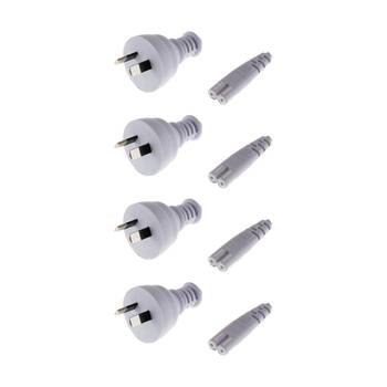 4PK Doss 240V AC Mains To Fig 8 2M Iec-C7 Round Fig8 White