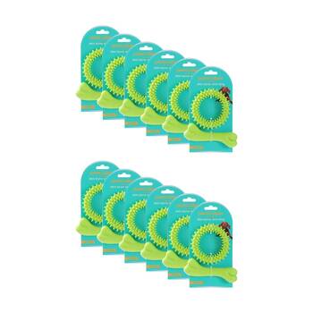 12x 2pc Paws And Claws Mini TPR Bone & Ring Pet Dog Chew/Fetch Toy Set Assorted