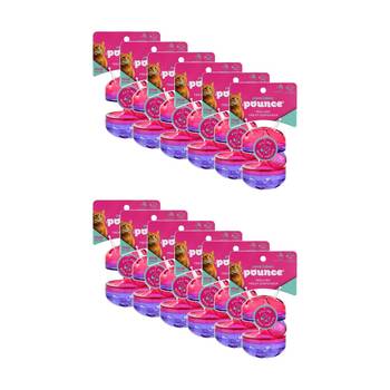 12x Paws And Claws Cat Roller Treat Dispenser Interactive Toy 8x9x8cm Assorted