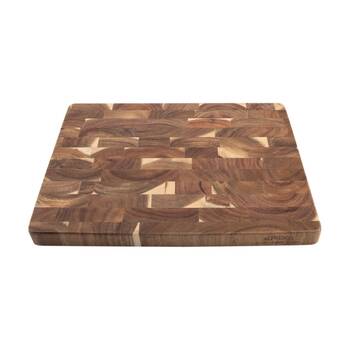 Alfresco Lane Acacia Wood End Grain Kitchen Cutting Board 40x30x3cm Durable