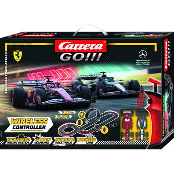 Carrera 5.3m Formula Track Attack Wireless McLaren Mercedes Slot Car Set