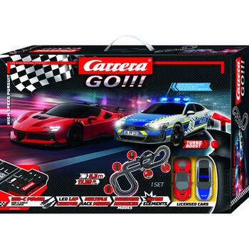 Carrera High Speed Pursuit 4.9m Track Slot Car Set With Electronic Lap
