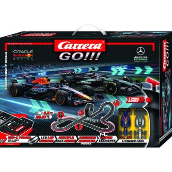 Carrera GO!!! F1 Championship Rivals 6.3m Track Slot Car Set With Power
