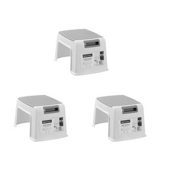 3PK Boxsweden Anti Slip Single Step Stool Indoor Outdoor Use Sturdy 36x23x20cm