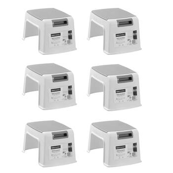 6PK Boxsweden Anti Slip Single Step Stool Indoor Outdoor Use Sturdy 36x23x20cm