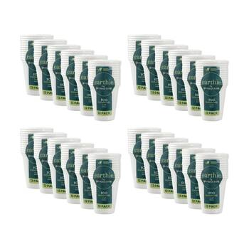 24x 12pc Lemon And Lime Sugarcane Cup Biodegradable Compost White 250ml