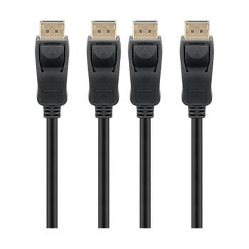2PK Goobay DisplayPort 2.0 to Display Port Cable 40GB 2M 8K Resolution - Black