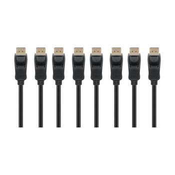 4PK Goobay DisplayPort 2.0 to Display Port Cable 40GB 2M 8K Resolution - Black